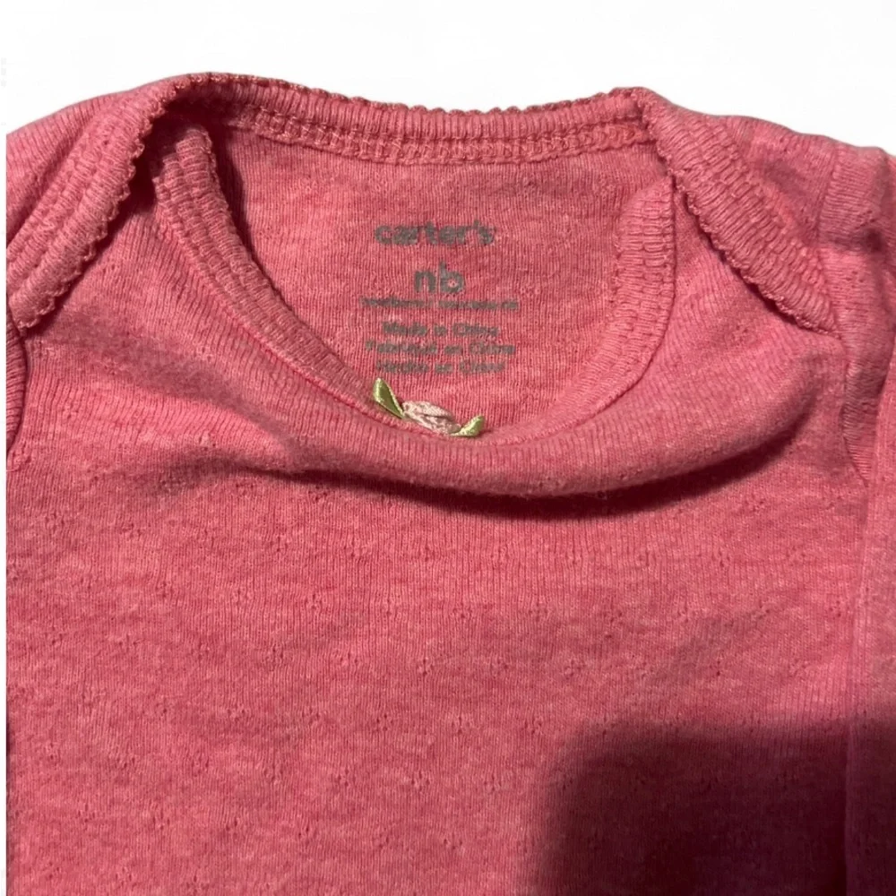 Carter's girl onesies- Pink, Cream, and Gray